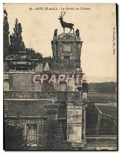 Cartes postales Anet E et L Le Portail du Chateau