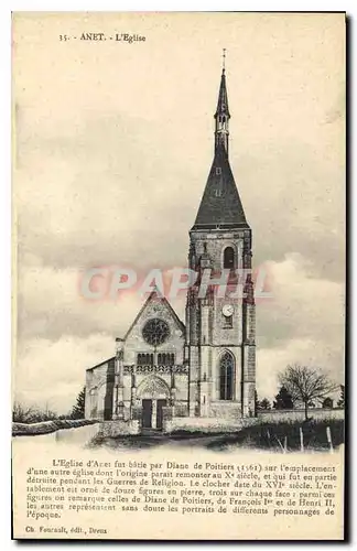 Ansichtskarte AK Anet L'Eglise L'Eglise d'Anet fut batie par Diane de Poitiers 1561