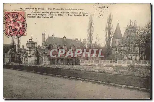 Cartes postales Environs de Dreux Vue d'ensemble du Chateau d'Anet