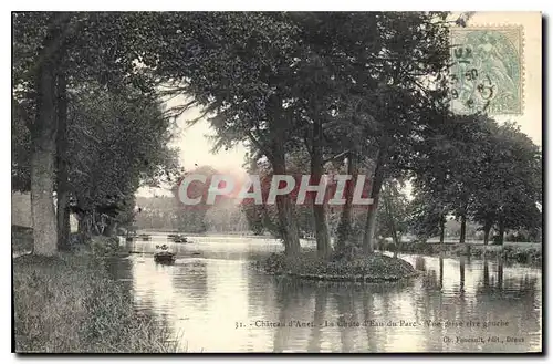 Cartes postales Chateau d'Anet La Chute d'Eau du Parc Vue prise rive gauche