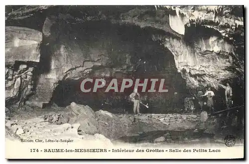 Cartes postales Baume les Messeurs Interieur des Grottes Salle des Petits Lacs