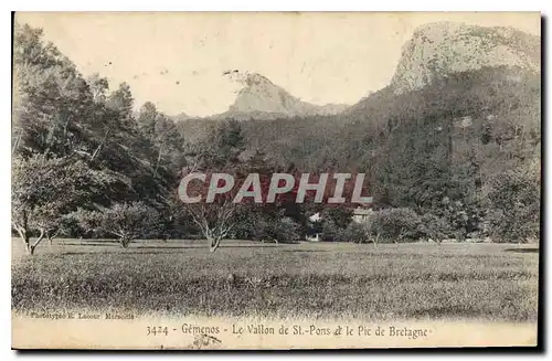 Ansichtskarte AK Gemenos Le Vallon de St Pons et le Pic de Bretagne