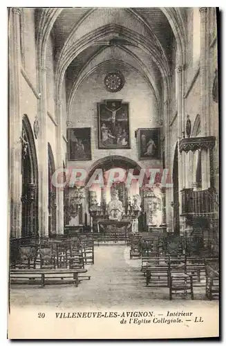 Cartes postales Villeneuve les Avignon Interieur de l'Eglise Collegiale