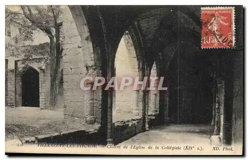 Cartes postales Villeneuve les Avignon Cloitre de l'Eglise de la Collegiale XIV s