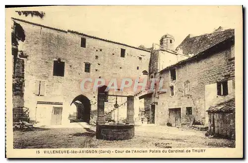 Ansichtskarte AK Villeneuve les Avignon Gard Cour de l'Ancen Palais du Cardinal de Thury