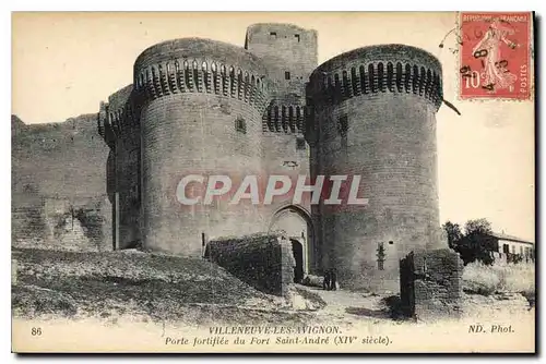 Cartes postales Villeneuve les Avignon Porte fortifee du Fort Saint Andre XV siecle