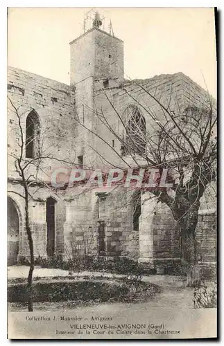 Ansichtskarte AK Villeneuve les Avignon Gard Interieur de la Cour du Cloitre dans la Chartreuse