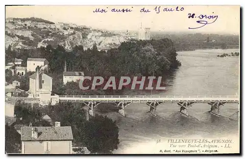 Cartes postales Villeneuve les Avignon Vue vers Pont d'Avignon