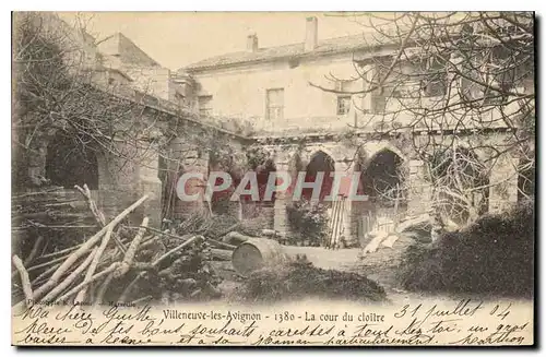 Ansichtskarte AK Villeneuve les Avignon La cour du cloitre