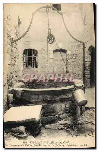 Cartes postales Villeneuve les Avignon La Chartreuse du Val de Benediction Le Puits des Sacristains