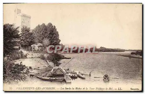 Cartes postales Villeneuve les Avignon Le Bords du Rhone et la Tour Philippe le Bel