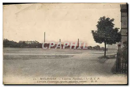 Cartes postales Mulhouse Caserne Turenne Terrain d'exercse sports parades revues