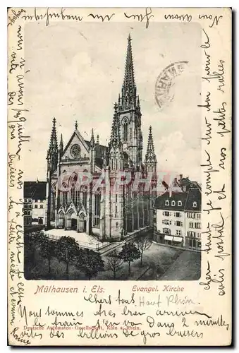 Cartes postales Mulhausen Evangel Kirche