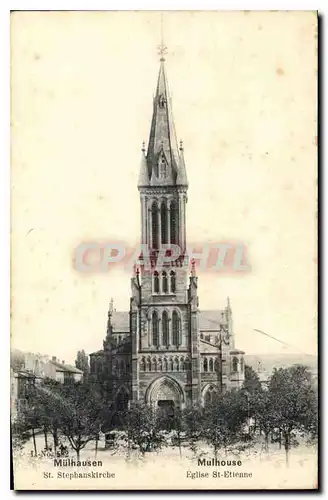 Cartes postales Mulhouse Eglise St Etienne