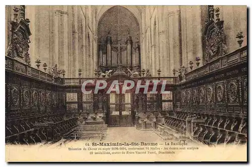 Ansichtskarte AK St Maximin la Ste Baume La Basilique Boiseries du Choeur en noyer 1692 1694 Orgue