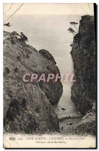 Cartes postales Cote d'Azur L'Esterel Corniche d'Or Calenques Saint Barthelemy