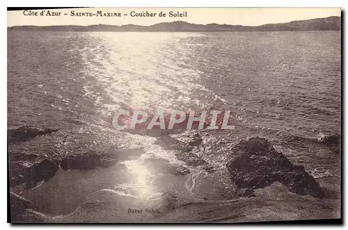 Cartes postales Cote d'Azur Sainte Maxime Coucher de Soleil