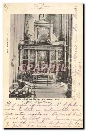 Cartes postales Basilique de Saint Maximin Var Autel Corpus Domini