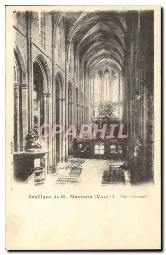 Cartes postales Basilique de St Maximin Var Vue Interieure