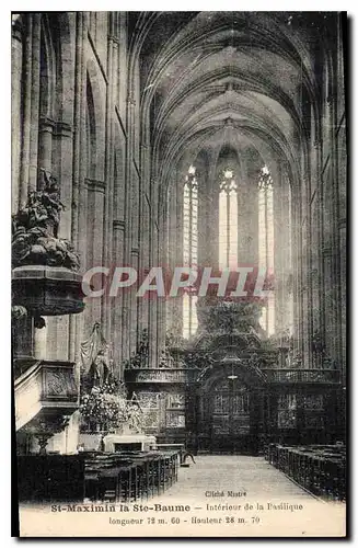 Ansichtskarte AK St Maximin la Ste Baume Interieur de la Basilique