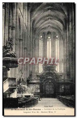 Cartes postales St Maximin la Ste Baume Interieur de la Basilique