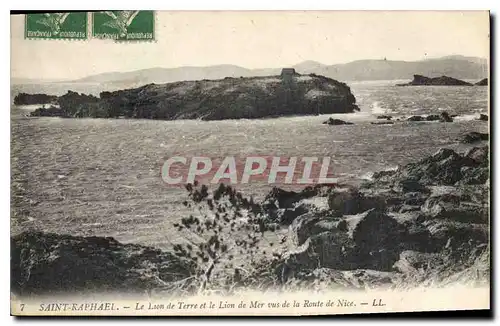 Cartes postales Saint Raphael Le Lion de Terre et le Lion de Mer vus de la Route de Nice