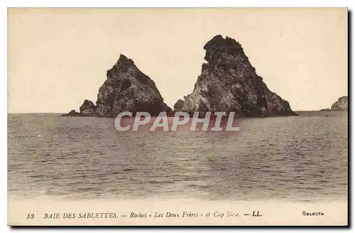 Cartes postales Baie des Sablettes Roches Les Deux Freres