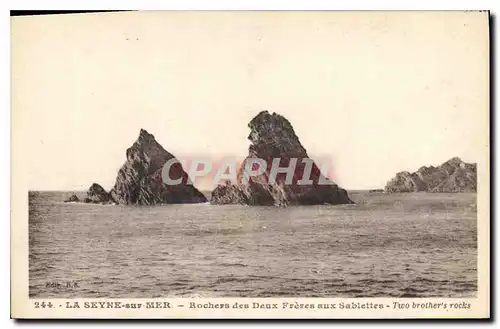 Cartes postales La Seyne sur Mer Rochers des Deux Freres aux Sablettes