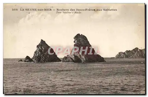 Cartes postales La Seyne sur Mer Rochers des Deux Freres aux Sablettes