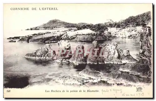 Ansichtskarte AK Corniche de L'Esterel Les Rochers de la pointe de la Baumette