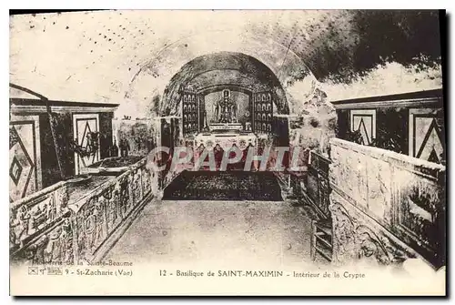 Ansichtskarte AK Saint Baume Basilique de Saint Maximin Interieur de la Crypte