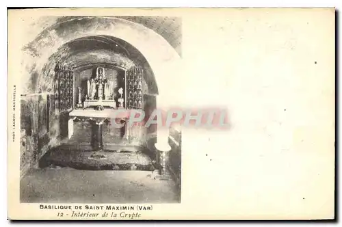 Ansichtskarte AK Basilique de Saint Maximin Var Interieur de la Crypte