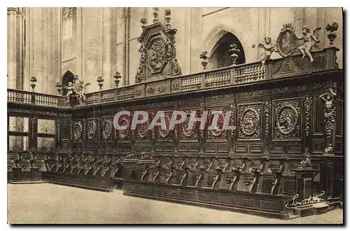 Cartes postales Basilique de St Maximin Var Partie des Stalles Cote gauche