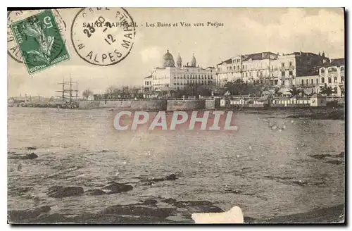 Cartes postales Saint Raphael Les Bains et Vue vers Frejus