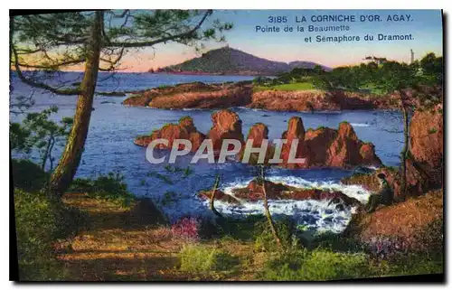 Cartes postales La Corniche d'Or Agay Pointe de la Beaumette et Semaphore du Dramont