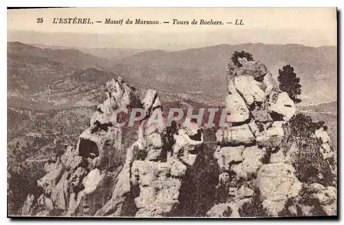 Ansichtskarte AK L'Esterel Massif du Marsaou Tours de Rochers