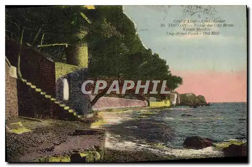 Cartes postales Cote d'Azur Toulon Vieux Moulin Cap Brun Road