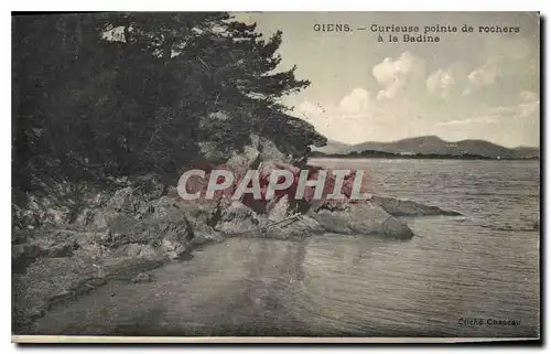 Cartes postales Giens Curieuse pointe de rochers a la Badine