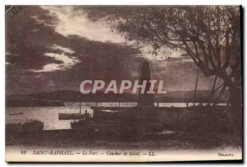 Cartes postales Saint Raphael Le Port Coucher de Soleil