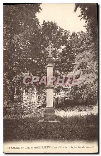 Cartes postales Chartreuse de Montrieux Cimetiere dans le jardn du cloitre