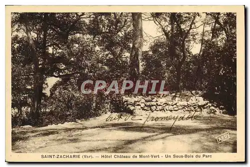 Cartes postales Saint Zacharie Var Hotel Chateau de Mont Vert Un Sous Bois du Parc