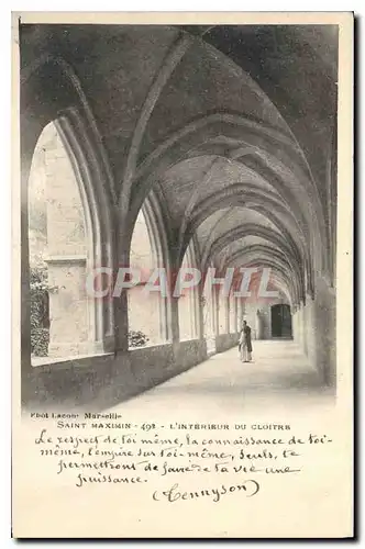 Ansichtskarte AK Saint Maximin L'Interieur du Cloitre