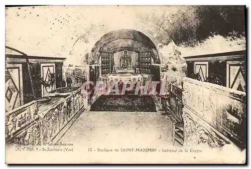 Ansichtskarte AK Basilique de Saint Maximin Interieur de la Crypte