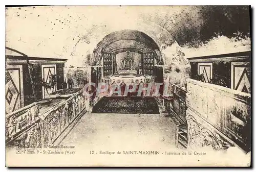 Cartes postales Basilique de Saint Maximin Interieur de la Crypte