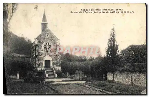 Ansichtskarte AK Abbaye de Port Royal S et O Ruines de l'Eglise Vue prise du cote du Pigeonnier