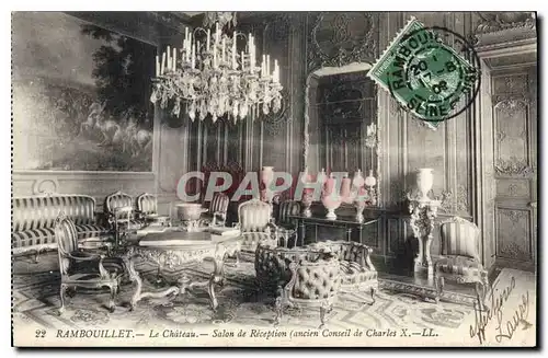 Ansichtskarte AK Rambouillet Le Chateau Salon de Reception ancien Conseil de Charles X