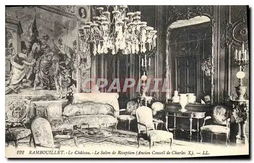 Cartes postales Rambouillet Le Chateau Le Salon de Reception Ancien Conseil de Charles X