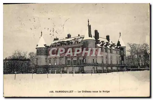 Cartes postales Rambouillet Le Chateau sous la Nelge