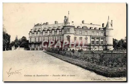 Cartes postales Chateau de Rambouillet Facades Midi et Ouest