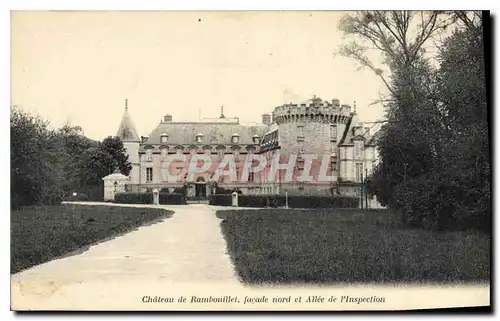 Ansichtskarte AK Chateau de Rambouillet facade nord et Allee de l'Inspection